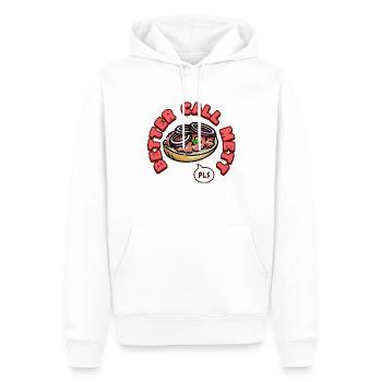 Better Call Mett Brötchen Hackfleisch Zwiebeln - Männer Premium Bio Hoodie - Weiß - Vorne - Nico (187cm)