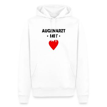 Augenarzt mit Herz - Männer Premium Bio Hoodie - Weiß - Vorne - Nico (187cm)