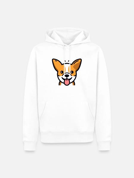 Hund - Little Bello - Männer Premium Bio Hoodie - Weiß