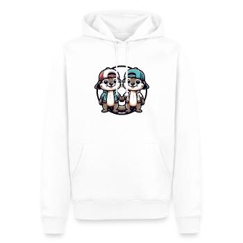 Two Cute Otter Buddies Buddies Forever - Men’s Premium Organic Hoodie - white - Front - Nico (187cm)