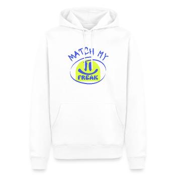 MATCH my freak - Männer Premium Bio Hoodie - Weiß - Vorne - Nico (187cm)