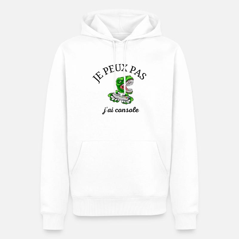 je peux pas j'ai console - Sweat à capuche Premium bio Homme - blanc