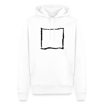 rechteck - Männer Premium Bio Hoodie - Weiß - Vorne - Nico (187cm)