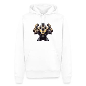 Entraînement des muscles du gorille - Sweat à capuche Premium bio Homme - blanc - Devant - Nico (187cm)