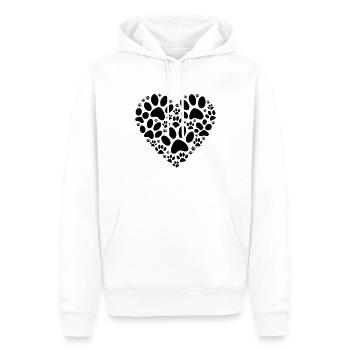 Cœur - Sweat à capuche Premium bio Homme - blanc - Devant - Nico (187cm)