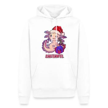Santalotl Lustiges Wortspiel mit Axolotl Weihnacht - Männer Premium Bio Hoodie - Weiß - Vorne - Nico (187cm)