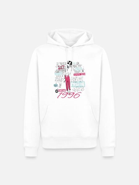 Jahrgang 1996 Tochter 1996 Geburtstagsgeschenk 1996 - Männer Premium Bio Hoodie - Weiß