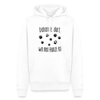daham is wo mein hunzi is - Männer Premium Bio Hoodie - Weiß - Vorne - Nico (187cm)