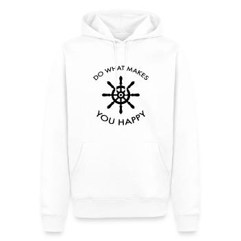 Do What Makes You Happy - Segeln Segelboot Segler - Männer Premium Bio Hoodie - Weiß - Vorne - Nico (187cm)