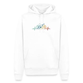 Gravel Bike Vintage Fahrrad Fans Geschenk Jugend F - Männer Premium Bio Hoodie - Weiß - Vorne - Nico (187cm)