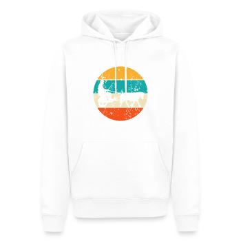 Vintage Retro Pferdekutsche Kutsche Kutscher - Männer Premium Bio Hoodie - Weiß - Vorne - Nico (187cm)