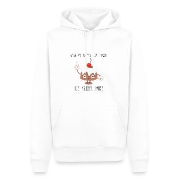 Wenn der Kuchen Redet haben Die Krümel Pause - Männer Premium Bio Hoodie - Weiß - Vorne - Nico (187cm)