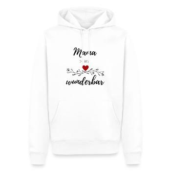 Mama Du bist wunderbar - Blumen Herz Muttertag - Männer Premium Bio Hoodie - Weiß - Vorne - Nico (187cm)