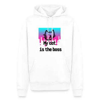 Katzenliebhaber, love my cat, Katzenacessoires - Männer Premium Bio Hoodie - Weiß - Vorne - Nico (187cm)