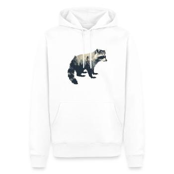Mignon raton laveur raton laveur nature bébé raton laveur forêt - Sweat à capuche Premium bio Homme - blanc - Devant - Nico (187cm)