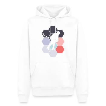 Joueurs de hockey sur glace Résumé Joueurs de hockey sur glace - Sweat à capuche Premium bio Homme - blanc - Devant - Nico (187cm)