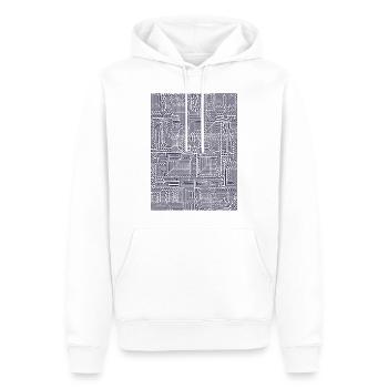 One line pattern - Men’s Premium Organic Hoodie - white - Front - Nico (187cm)