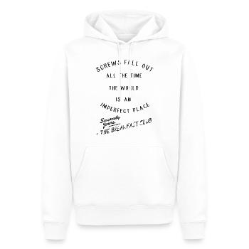 The Breakfast Club Screws Fall Out All The Time - Sweat à capuche Premium bio Homme - blanc - Devant - Nico (187cm)