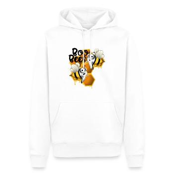 Boo bees mit Wabe - Männer Premium Bio Hoodie - Weiß - Vorne - Nico (187cm)