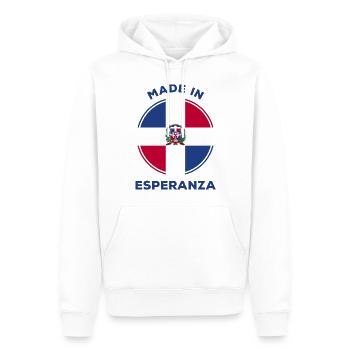 Esperanza - Sweat à capuche Premium bio Homme - blanc - Devant - Nico (187cm)