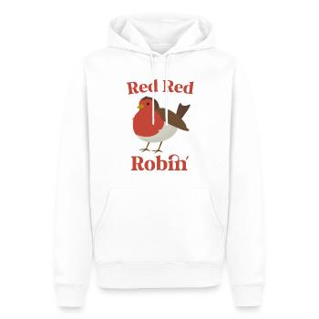 Rotrotkehlchen - Männer Premium Bio Hoodie - Weiß - Vorne - Nico (187cm)