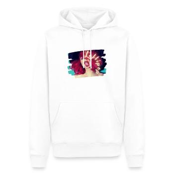 Beautiful Woman With Lollipop - Men’s Premium Organic Hoodie - white - Front - Nico (187cm)