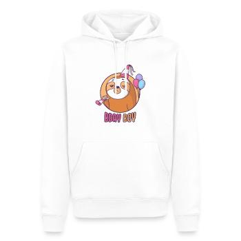 Birthday Boy Sloth - Men’s Premium Organic Hoodie - white - Front - Nico (187cm)