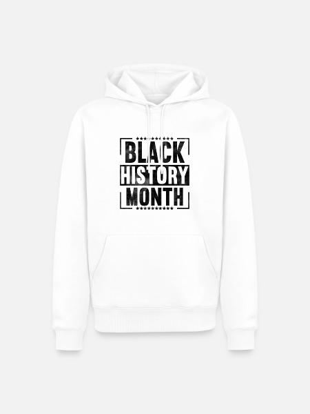 Black History Month - Men’s Premium Organic Hoodie - white