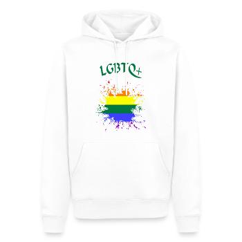 LGBTQ Kleks Splash lgbtq - Männer Premium Bio Hoodie - Weiß - Vorne - Nico (187cm)
