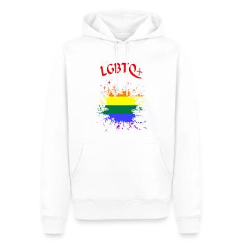LGBTQ - Männer Premium Bio Hoodie - Weiß - Vorne - Nico (187cm)