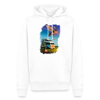 Camping-car - Truecolored - Sweat à capuche Premium bio Homme - blanc - Devant - Nico (187cm)