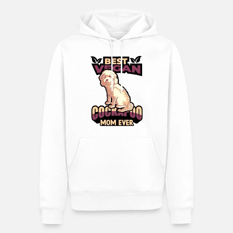 Cockapoo Chien - Sweat à capuche Premium bio Homme - blanc