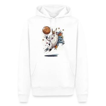 Les cerceaux magiques - Sweat à capuche Premium bio Homme - blanc - Devant - Nico (187cm)