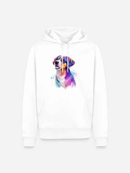 Sammy - Männer Premium Bio Hoodie - Weiß