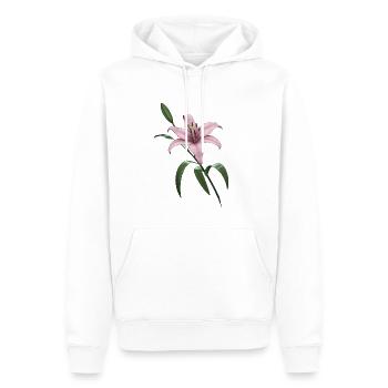 Rosa Lilie - Männer Premium Bio Hoodie - Weiß - Vorne - Nico (187cm)