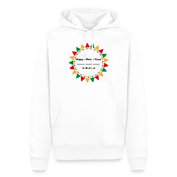 Salutation festive joyeuse avec un design coloré - Sweat à capuche Premium bio Homme - blanc - Devant - Nico (187cm)