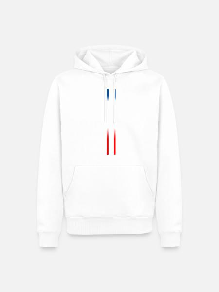 FRANCE - Men’s Premium Organic Hoodie - white
