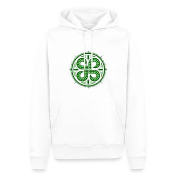 St. Stentacles (grün) - Männer Premium Bio Hoodie - Weiß - Vorne - Nico (187cm)
