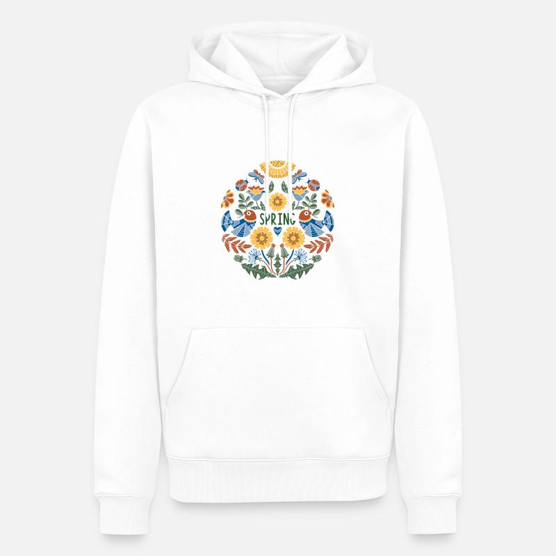 Feder - Männer Premium Bio Hoodie - Weiß