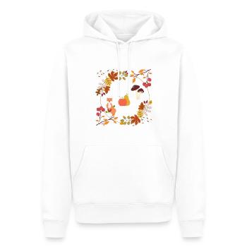 Keytine Autumn - Sweat à capuche Premium bio Homme - blanc - Devant - Nico (187cm)