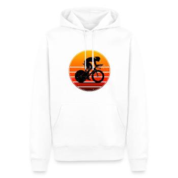 Road Cyclist Road Bike Road Bike Road Cycling - Men’s Premium Organic Hoodie - white - Front - Nico (187cm)