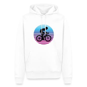 Cycliste sur route Vélo de route pour femmes Cyclisme sur route - Sweat à capuche Premium bio Homme - blanc - Devant - Nico (187cm)