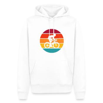 Vélo de route Vélo de route Vélo de route Vélo de route - Sweat à capuche Premium bio Homme - blanc - Devant - Nico (187cm)