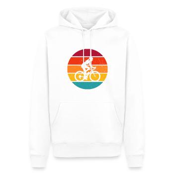 Vélo Vélo VTT Vélo - Sweat à capuche Premium bio Homme - blanc - Devant - Nico (187cm)