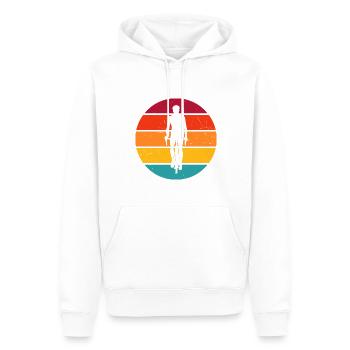 Cycliste VTT Cyclisme Cyclisme - Sweat à capuche Premium bio Homme - blanc - Devant - Nico (187cm)