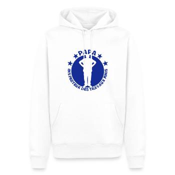 Dad Inspektor Arbeit beendet man logo - Männer Premium Bio Hoodie - Weiß - Vorne - Nico (187cm)