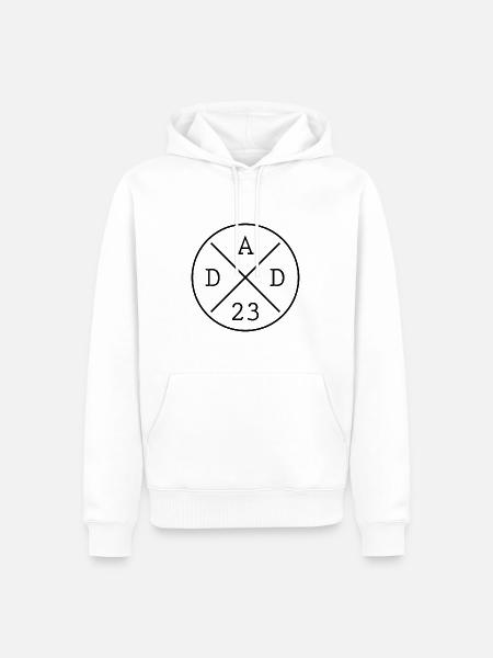 Papa Vater 2023 Geburt Vatertag Geschenk - Männer Premium Bio Hoodie - Weiß