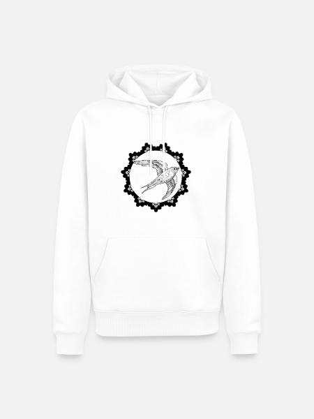 Vogel - Naturschutz Tierfreund - Männer Premium Bio Hoodie - Weiß