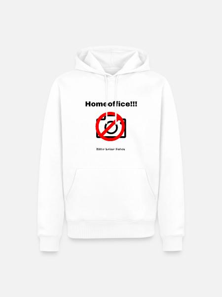 Homeoffice Privatsphäre: Grenzen setzen. keine Fot - Männer Premium Bio Hoodie - Weiß