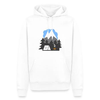 NATURE TENTES MONTAGNE HEAVEN - Sweat à capuche Premium bio Homme - blanc - Devant - Nico (187cm)